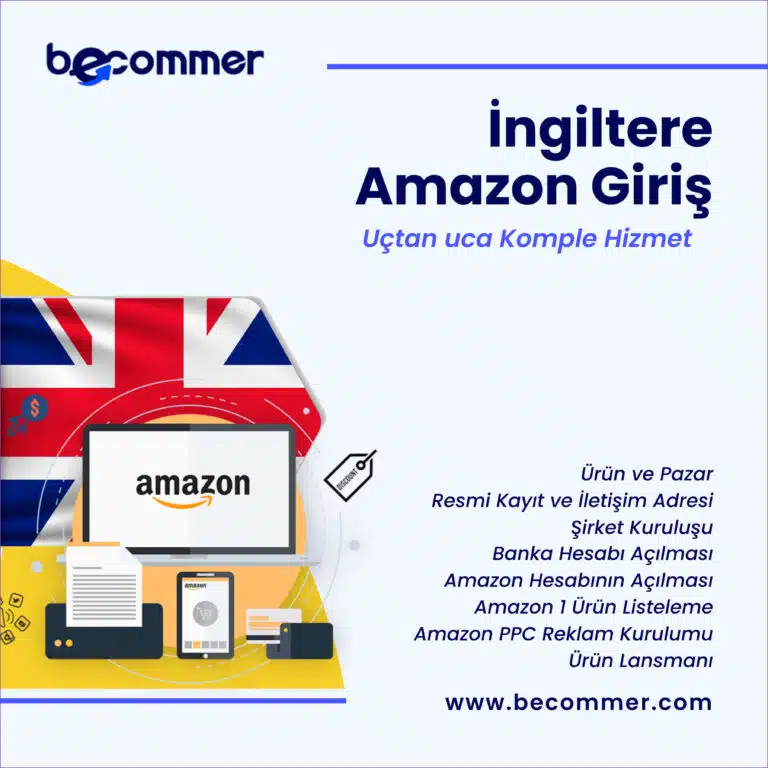 Amazon İngiltere Giriş (Herşey Dahil Komple Hizmet)